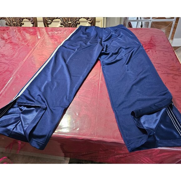 Adidas Womens Navy Blue Athletic Track Pants Sz L Running Athleisure - Picture 4 of 7